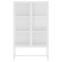 Steel and white tempered glass sideboard 80x35x135 cm by vidaXL, Lockers and storage cabinets - Ref: Foro24-335884, Price: 24...