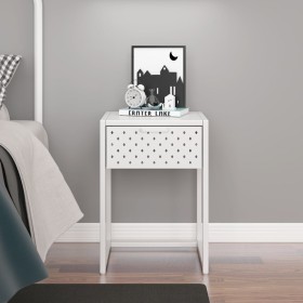 White steel bedside table 38x35x54 cm by vidaXL, Nightstands - Ref: Foro24-335887, Price: 58,99 €, Discount: %