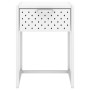 Mesita de noche de acero blanca 38x35x54 cm de vidaXL, Mesitas de noche - Ref: Foro24-335887, Precio: 58,06 €, Descuento: %