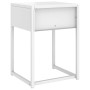 Mesita de noche de acero blanca 38x35x54 cm de vidaXL, Mesitas de noche - Ref: Foro24-335887, Precio: 58,06 €, Descuento: %