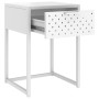 White steel bedside table 38x35x54 cm by vidaXL, Nightstands - Ref: Foro24-335887, Price: 58,06 €, Discount: %