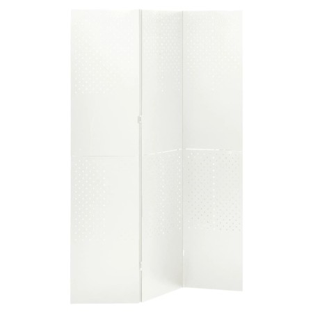 Divider screen with 3 panels white steel 120x180 cm by vidaXL, Room dividers - Ref: Foro24-335896, Price: 174,29 €, Discount: %