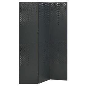 Divider screen with 3 anthracite steel panels 120x180 cm by vidaXL, Room dividers - Ref: Foro24-335897, Price: 151,99 €, Disc...