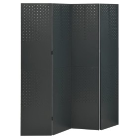 Four-panel anthracite gray steel room divider screen 160x180 cm by vidaXL, Room dividers - Ref: Foro24-335900, Price: 199,99 ...