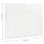 Biombo divisor de 5 paneles acero blanco 200x180 cm de vidaXL, Divisores de ambientes - Ref: Foro24-335902, Precio: 216,99 €,...