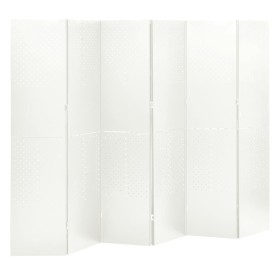 Biombo divisor de 6 paneles acero blanco 240x180 cm de vidaXL, Divisores de ambientes - Ref: Foro24-335905, Precio: 229,99 €,...