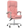 Silla de oficina reclinable masaje cuero sintético rosa de vidaXL, Sillas de oficina - Ref: Foro24-349691, Precio: 140,99 €, ...