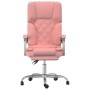 Silla de oficina reclinable masaje cuero sintético rosa de vidaXL, Sillas de oficina - Ref: Foro24-349691, Precio: 140,99 €, ...