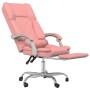 Silla de oficina reclinable masaje cuero sintético rosa de vidaXL, Sillas de oficina - Ref: Foro24-349691, Precio: 140,99 €, ...