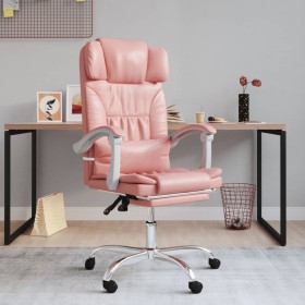 Pink synthetic leather reclining office chair by vidaXL, Office chairs - Ref: Foro24-349737, Price: 133,11 €, Discount: %