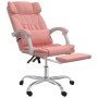 Silla de oficina reclinable cuero sintético rosa de vidaXL, Sillas de oficina - Ref: Foro24-349737, Precio: 133,11 €, Descuen...