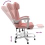 Pink synthetic leather reclining office chair by vidaXL, Office chairs - Ref: Foro24-349737, Price: 132,99 €, Discount: %