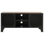 Mueble de TV metal y MDF marrón rústico 105x36x47 cm de vidaXL, Muebles TV - Ref: Foro24-335909, Precio: 88,22 €, Descuento: %