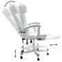 Silla de oficina reclinable cuero sintético blanco de vidaXL, Sillas de oficina - Ref: Foro24-349738, Precio: 137,92 €, Descu...