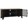 Mueble de TV metal y MDF marrón rústico 105x36x47 cm de vidaXL, Muebles TV - Ref: Foro24-335909, Precio: 88,22 €, Descuento: %