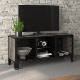 Mueble de TV metal y MDF gris 105x36x47 cm de vidaXL, Muebles TV - Ref: Foro24-335910, Precio: 88,22 €, Descuento: %