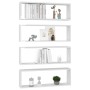 Wall shelf 4 pcs glossy white plywood 80x15x26.5cm by vidaXL, Shelves and shelves - Ref: Foro24-807125, Price: 63,14 €, Disco...