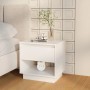 Bedside table made of glossy white plywood, measuring 45x34x44 cm. by vidaXL, Nightstands - Ref: Foro24-809524, Price: 40,60 ...