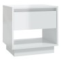 Bedside table made of glossy white plywood, measuring 45x34x44 cm. by vidaXL, Nightstands - Ref: Foro24-809524, Price: 40,60 ...