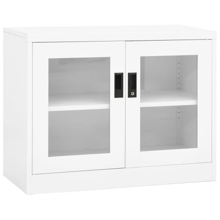 Büroschrank aus weißem Stahl, 90 x 40 x 70 cm von vidaXL, Schließfächer und Lagerschränke - Ref: Foro24-335926, Preis: 122,26...