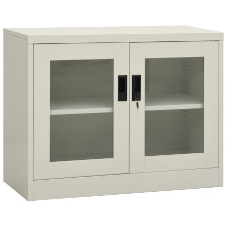 Hellgrauer Büroschrank aus Stahl, 90 x 40 x 70 cm von vidaXL, Schließfächer und Lagerschränke - Ref: Foro24-335927, Preis: 90...