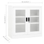 White steel office cabinet 90x40x90 cm by vidaXL, Lockers and storage cabinets - Ref: Foro24-335930, Price: 142,99 €, Discoun...