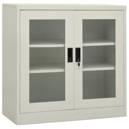 Hellgrauer Büroschrank aus Stahl, 90 x 40 x 90 cm von vidaXL, Schließfächer und Lagerschränke - Ref: Foro24-335931, Preis: 10...