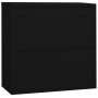 Black steel office cabinet 90x40x90 cm by vidaXL, Lockers and storage cabinets - Ref: Foro24-335932, Price: 117,42 €, Discoun...