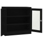 Black steel office cabinet 90x40x90 cm by vidaXL, Lockers and storage cabinets - Ref: Foro24-335932, Price: 117,42 €, Discoun...