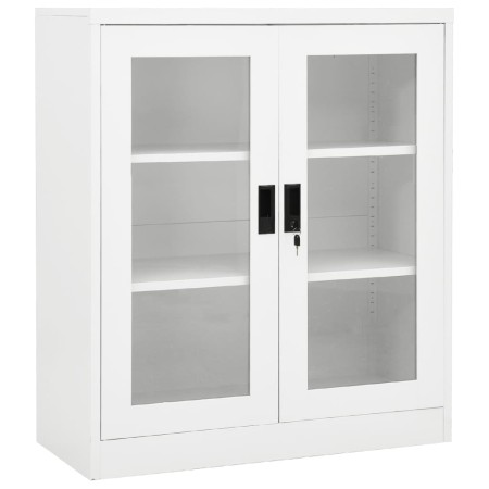 Büroschrank aus weißem Stahl, 90 x 40 x 105 cm von vidaXL, Schließfächer und Lagerschränke - Ref: Foro24-335934, Preis: 166,9...