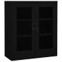 Black steel office cabinet 90x40x105 cm by vidaXL, Lockers and storage cabinets - Ref: Foro24-335936, Price: 151,04 €, Discou...