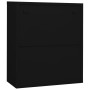 Black steel office cabinet 90x40x105 cm by vidaXL, Lockers and storage cabinets - Ref: Foro24-335936, Price: 151,04 €, Discou...