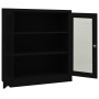 Black steel office cabinet 90x40x105 cm by vidaXL, Lockers and storage cabinets - Ref: Foro24-335936, Price: 151,04 €, Discou...