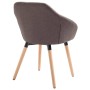 Taupe Fabric Dining Chair by vidaXL, dining chairs - Ref: Foro24-283458, Price: 91,98 €, Discount: %