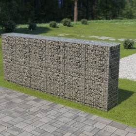 Gabionenwand mit verzinktem Stahldeckel 300x50x150 cm von vidaXL, Zaunpaneele - Ref: Foro24-143593, Preis: 217,59 €, Rabatt: %