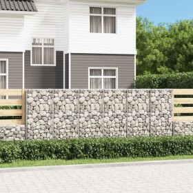 Gabion wall with galvanized steel covers 300x50x100 cm by vidaXL, fence panels - Ref: Foro24-143592, Price: 166,67 €, Discoun...