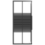 Black ESG striped shower cabin 80x70x180 cm by vidaXL, shower doors - Ref: Foro24-151848, Price: 225,58 €, Discount: %