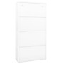 White tempered glass steel office cabinet 90x40x180 cm by vidaXL, Lockers and storage cabinets - Ref: Foro24-335938, Price: 2...