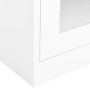 White tempered glass steel office cabinet 90x40x180 cm by vidaXL, Lockers and storage cabinets - Ref: Foro24-335938, Price: 2...