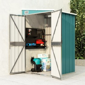 Green galvanized steel wall garden shed 118x100x178cm by vidaXL, Sheds - Ref: Foro24-316217, Price: 155,99 €, Discount: %