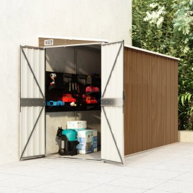 Garden shed wall galvanized steel brown 118x288x178 cm by vidaXL, Sheds - Ref: Foro24-316228, Price: 331,55 €, Discount: %