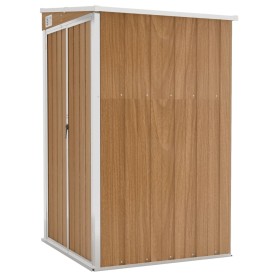 Cobertizo jardín pared acero galvanizado marrón 118x100x178 cm de vidaXL, Cobertizos - Ref: Foro24-316220, Precio: 151,14 €, ...