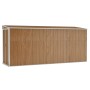 Cobertizo jardín pared acero galvanizado marrón 118x382x178 cm de vidaXL, Cobertizos - Ref: Foro24-316232, Precio: 363,99 €, ...