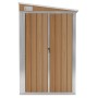 Cobertizo jardín pared acero galvanizado marrón 118x382x178 cm de vidaXL, Cobertizos - Ref: Foro24-316232, Precio: 319,56 €, ...