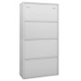 Light gray tempered glass steel office cabinet 90x40x180 cm by vidaXL, Lockers and storage cabinets - Ref: Foro24-335939, Pri...