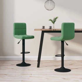 Kitchen stools 2 units dark green velvet by vidaXL, Kitchen stools - Ref: Foro24-334308, Price: 129,01 €, Discount: %