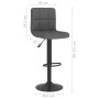 Kitchen stools 2 units dark gray fabric by vidaXL, Kitchen stools - Ref: Foro24-334281, Price: 128,36 €, Discount: %