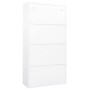 White steel office cabinet 90x40x180 cm by vidaXL, Lockers and storage cabinets - Ref: Foro24-335942, Price: 300,99 €, Discou...