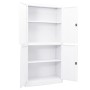 White steel office cabinet 90x40x180 cm by vidaXL, Lockers and storage cabinets - Ref: Foro24-335942, Price: 300,99 €, Discou...