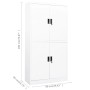 White steel office cabinet 90x40x180 cm by vidaXL, Lockers and storage cabinets - Ref: Foro24-335942, Price: 300,99 €, Discou...